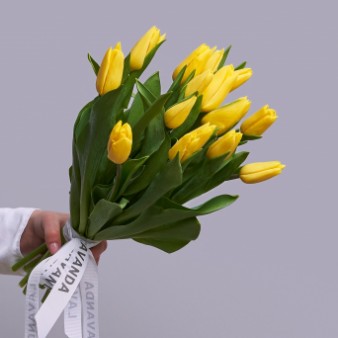 Желтые Тюльпаны под ленту: фото. Мир цветов Киров
