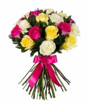 Букет Радуга из 7 роз: фото. Мир цветов Киров