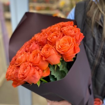 Оранжевые розы: фото. Мир цветов Киров