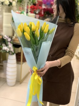 Желтые тюльпаны букет: фото. Мир цветов Киров