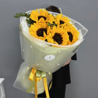 Букет из Подсолнухов: фото. Мир цветов Киров