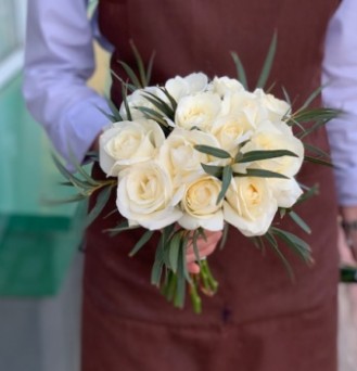 Букет Невесты розы белые: фото. Мир цветов Киров