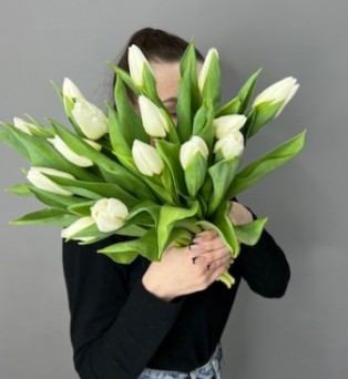 Белые тюльпаны под ленту: фото. Мир цветов Киров