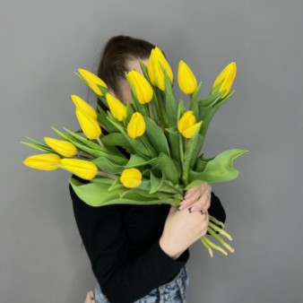 Желтые Тюльпаны под ленту: фото. Мир цветов Киров