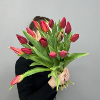 Красные тюльпаны на ленте: фото. Мир цветов Киров